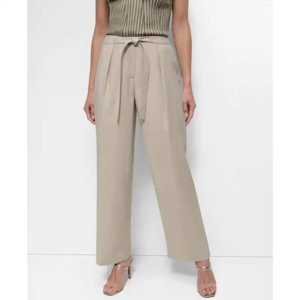 DKNY‎ Tie Front Twill Trousers Size 10